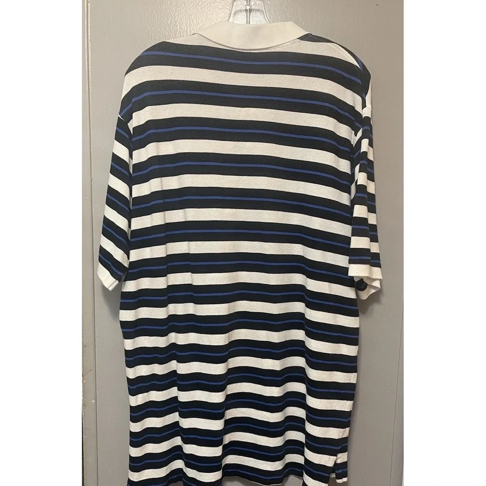 Polo By Ralph Lauren Men's Short Sleeve Striped Polo Shirt Size X-Large Blue